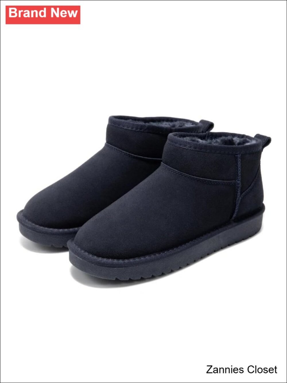 ✨Womens Genuine Leather Suede Fur-Lined Ankle Booties Winter Boots